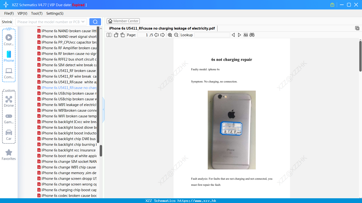 IPhone 6s U5411_RFcause No Charging Leakage Of Electricity